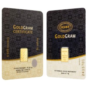 1 Gram Istanbul Gold Refinery Gold Bar (New w/ Assay)