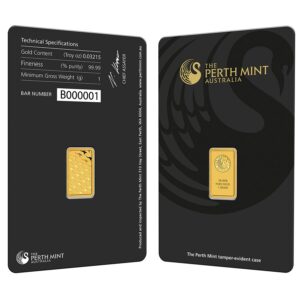 1 Gram Perth Mint Gold Bar For Sale (New w/ Assay)