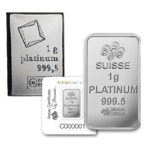 1 Gram Platinum Bar For Sale (Varied Condition)