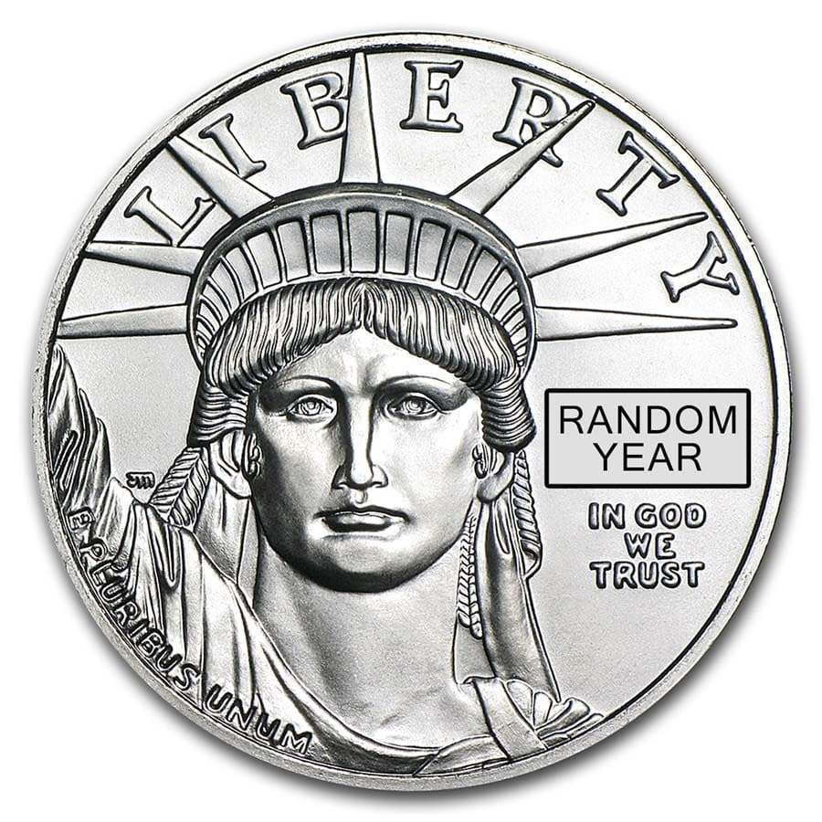 1 oz American Platinum Eagle Coin For Sale (Random Year, BU)