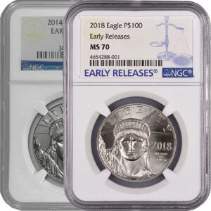 1 oz American Platinum Eagle Coin NGC MS70 (Random Year)