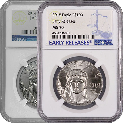 1 oz Proof American Platinum Eagle Coin PF70 PCGS or NGC (Random Year, Varied Label)