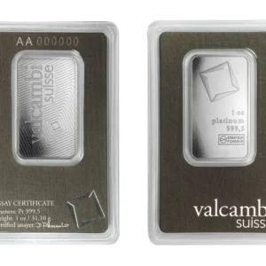 1 oz Valcambi Platinum Bar For Sale (New w/ Assay)