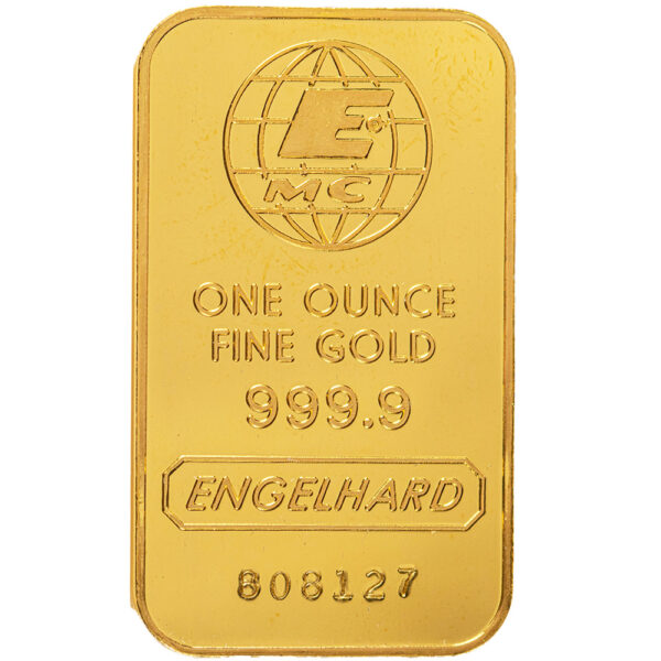 1 oz Engelhard Gold Bar For Sale