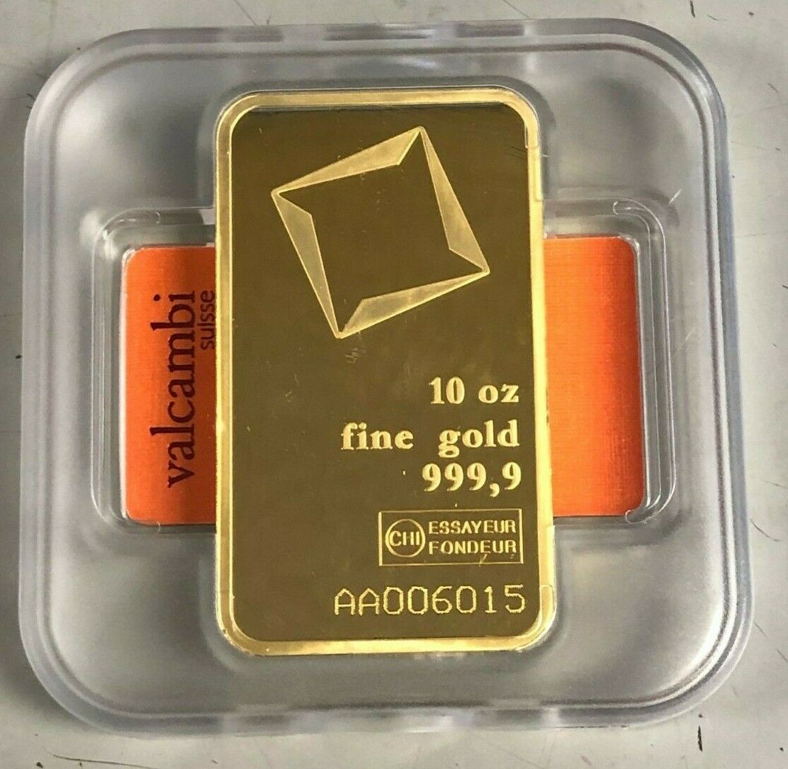 10 oz Valcambi Gold Bar For Sale (New w/ Assay)