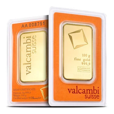 100 Gram Valcambi Gold Bar For Sale (New w/ Assay)