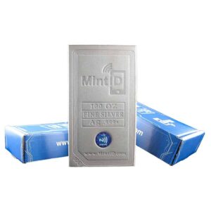 100 oz MintID Silver Bar For Sale (New)