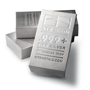 100 oz NTR Silver Bar For Sale (New)