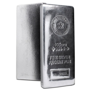 100 oz (RCM) Royal Canadian Mint Silver Bar (New)