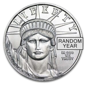 1/2 oz American Platinum Eagle Coin (Random Year, BU)
