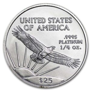 1/4 oz American Platinum Eagle Coin For Sale (Random Year, BU)