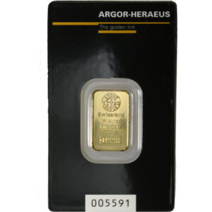 1/4 oz Argor Heraeus Gold Bar For Sale (New in Assay)