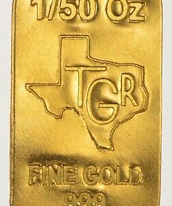 1/50 oz Gold Bar For Sale (Varied Condition, Any Mint)