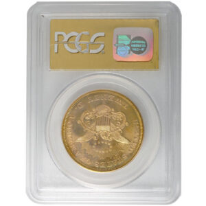1857-S Pre-33 $20 Liberty Gold Double Eagle Coin PCGS MS65