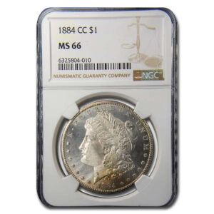 1884-CC Morgan Silver Dollar Coin NGC MS66