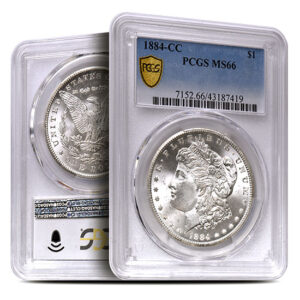 1884-CC Morgan Silver Dollar Coin PCGS MS66