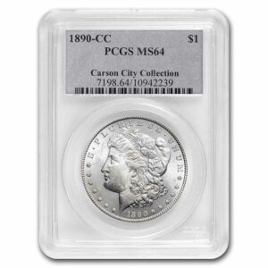 1890-CC Morgan Silver Dollar Coin PCGS MS64