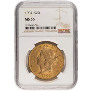 1904 Pre-33 $20 Liberty Gold Double Eagle Coin MS66 (PCGS or NGC)