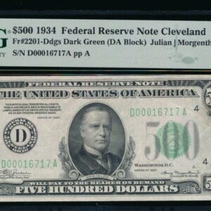 1934 $500 Federal Reserve Note (PMG AU 50+)