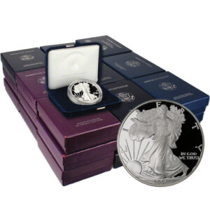 1986-2015 Proof American Silver Eagle 29-Coin Set (Box + CoA, No 2009s)