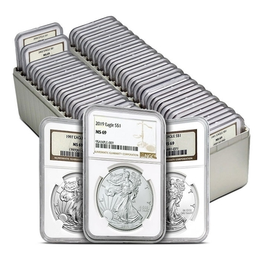1986-2019 American Silver Eagle 34-Coin Set NGC MS69