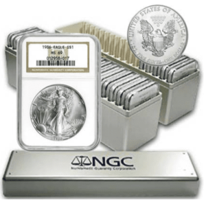 1986-2021 American Silver Eagle 37-Coin Set NGC MS69 (Types 1 + 2)
