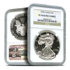 1993-P 1 oz Proof American Silver Eagle Coin NGC PF70 UCAM