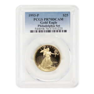 1993-P 1/2 oz Proof American Gold Eagle Coin PCGS PR70 DCAM