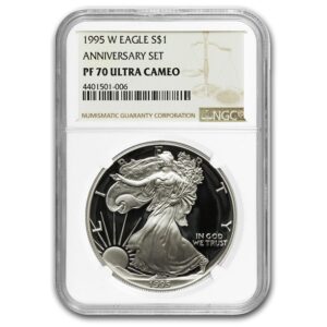 1995-W 1 oz Proof American Silver Eagle Coin NGC PF70 UCAM