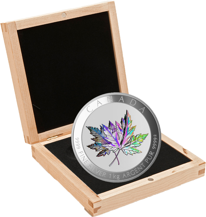 2015 1 Kilo Proof $250 Canadian Maple Leaf Forever Silver Coin