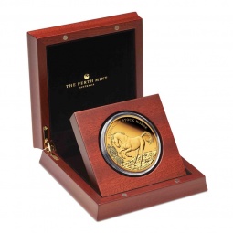 2016 5 oz Proof Australian Gold Stock Horse Coin (Box + CoA)