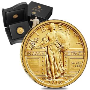 2016-W 1/4 oz American Gold Standing Liberty Quarter Coin (Box + CoA)