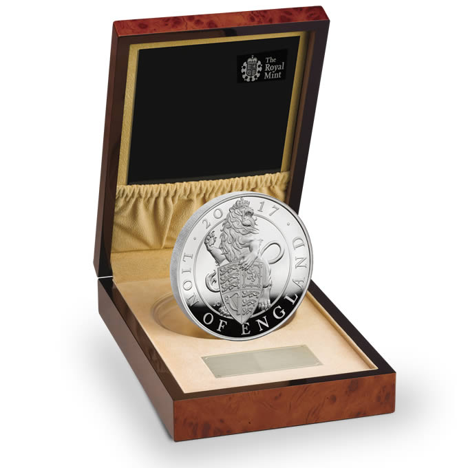 2017 1 Kilo Proof British Silver Queens Beast Lion Coin (Box + CoA)