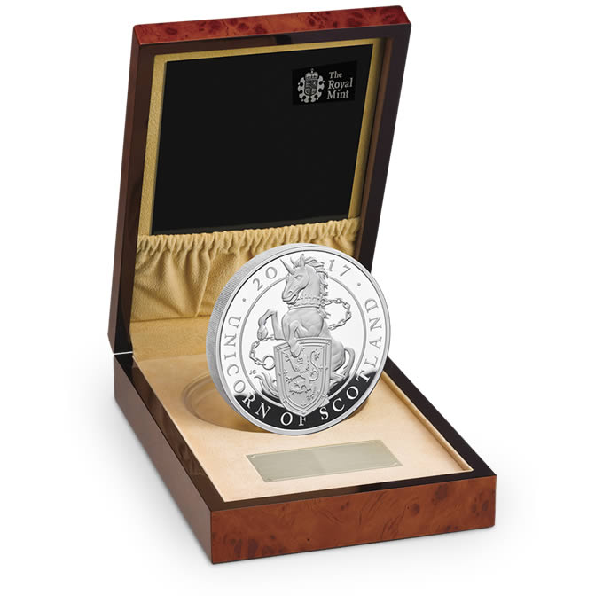 2017 1 Kilo Proof British Silver Queens Beast Unicorn Coin (Box + CoA)