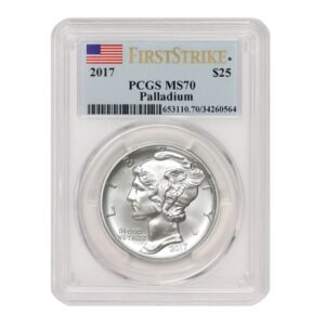 2017 1 oz American Palladium Eagle Coin PCGS MS70 FS