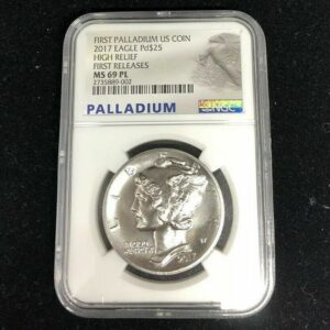 2017 1 oz American Palladium Eagle Coins NGC MS69 ER