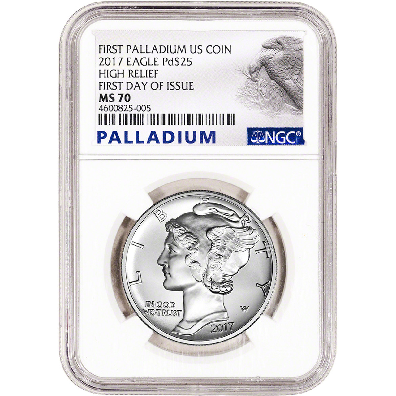 2017 1 oz American Palladium Eagle Coins NGC MS70