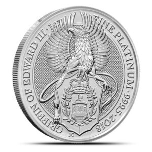 2018 1 oz British Platinum Queens Beast Griffin Coin