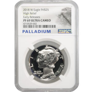 2018-W 1 oz Proof American Palladium Eagle Coin NGC PF69 UCAM