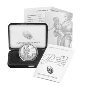 2018-W 1 oz Proof American Platinum Eagle Coin (Box + CoA)