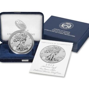 2019-S 1 oz American Silver Eagle Enhanced Reverse Proof Coin (Box + COA)