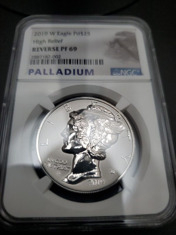 2019-W 1 oz American Palladium Eagle Reverse Proof Coin NGC PF69 (Varied Label)