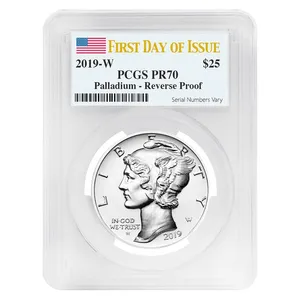 2019-W 1 oz American Palladium Eagle Reverse Proof Coin PCGS PR70 (First Day of Issue)