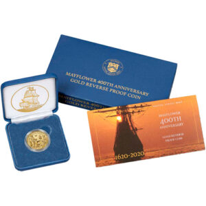 2020 1/4 oz Reverse Proof American Gold 400th Anniversary of the Mayflower Coin (Box + CoA)