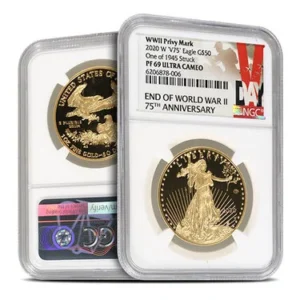 2020-W 1 oz V75 Privy Proof American Gold Eagle Coin NGC PF69 UCAM
