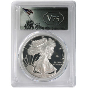 2020-W 1 oz V75 Privy Proof American Silver Eagle Coin PCGS PR70 FS