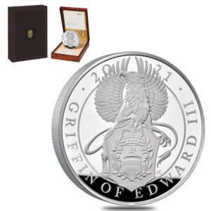2021 1 Kilo Proof British Silver Queens Beast Collection Coin (Box + CoA)
