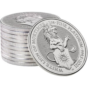 Buy 2021 1 oz British Platinum Queens Beast White Lion Coin (BU)