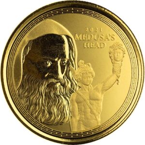 2021 1 oz Gibraltar Gold Medusas Head Coin (BU)