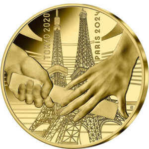 2021 1 oz Proof French Tokyo to Paris Handover Gold Coin (Box + CoA)